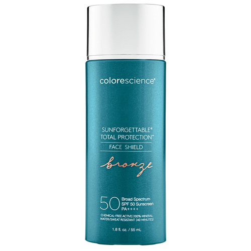 Colorescience Sunforgettable Total Protection Face Shield bottle on a white background