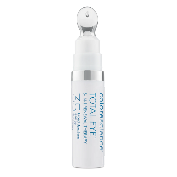 Colorescience Total Eye 3-in-1 Renewal Peptide Therapy bottle on a white background